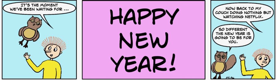 Happy New Year 2021 with a funny comic strip